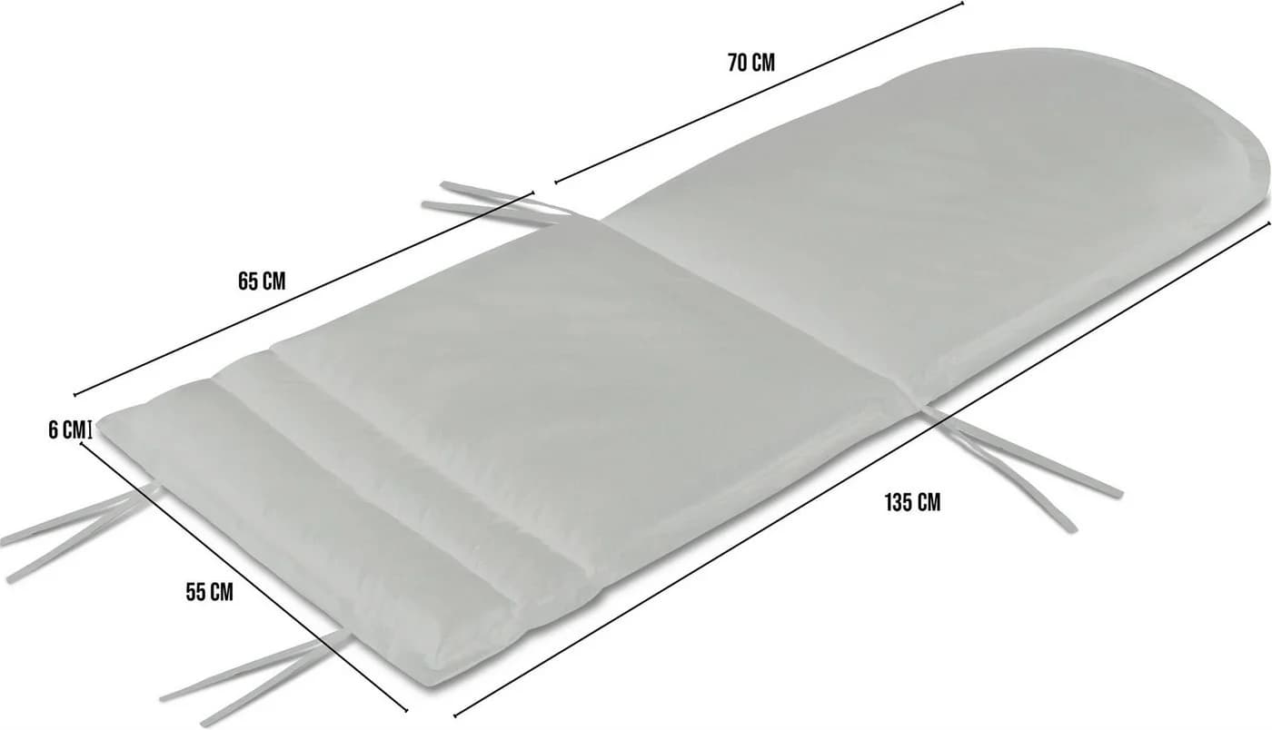 Aspero Hochlehnerauflage für Adirondack Stuhl Weiß - Bild 4