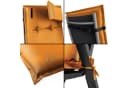 Aspero Hochlehnerauflage Palermo mit Kissen Orange Bild 4