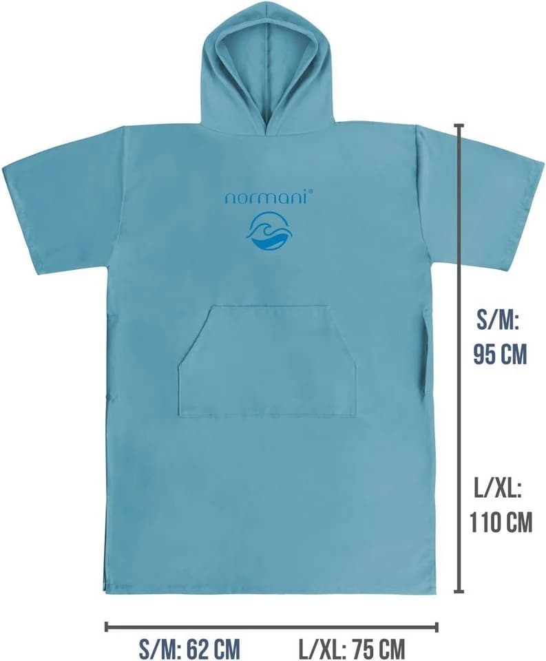 normani Badeponcho Damen Mikrofaser Siargao Polyester Kapuze Schlupf Handtuch - Bild 4