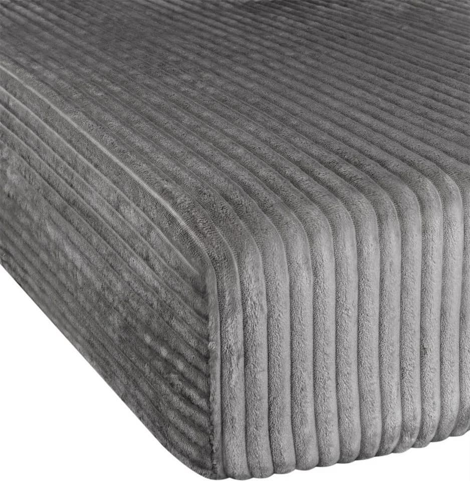 Aspero Spannbettlaken Flanell Streifen Grau - Bild 2