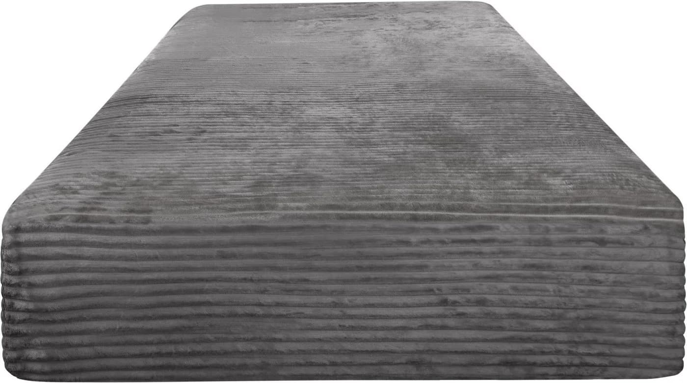 Aspero Spannbettlaken Flanell Streifen Grau - Bild 3