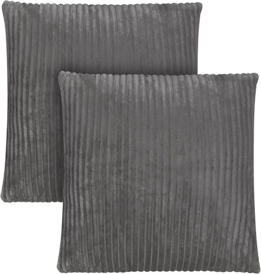 Aspero Kissenbezug Streifen-Flanell 80x80 cm - Bild 2