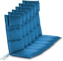 Aspero Hochlehnerauflage Set 6-teilig Marine Wasserdicht Bild 2