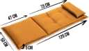 Aspero Hochlehnerauflage Palermo Set Orange Grau Wasserdicht Bild 5