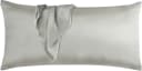 Aspero Kissenbezüge 2x Satin 40x80 cm Hellgrau Bild 1