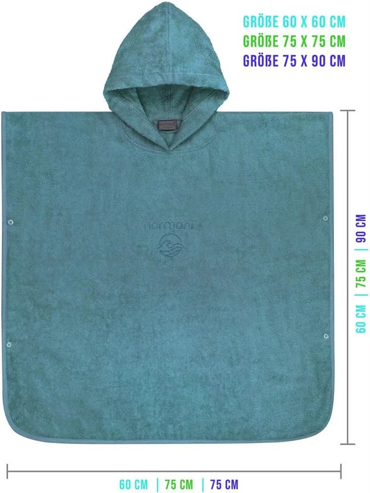 normani Kinder-Badeponcho Bio-Baumwolle Kapuze Schlupf - Bild 5
