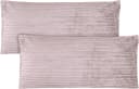 Aspero Kissenbezüge 2-tlg. Streifen-Flanell 40x80 cm Rosa Bild 2