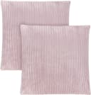 Aspero Kissenbezug 2-tlg. Streifen-Flanell 80x80 cm Rosa Bild 2