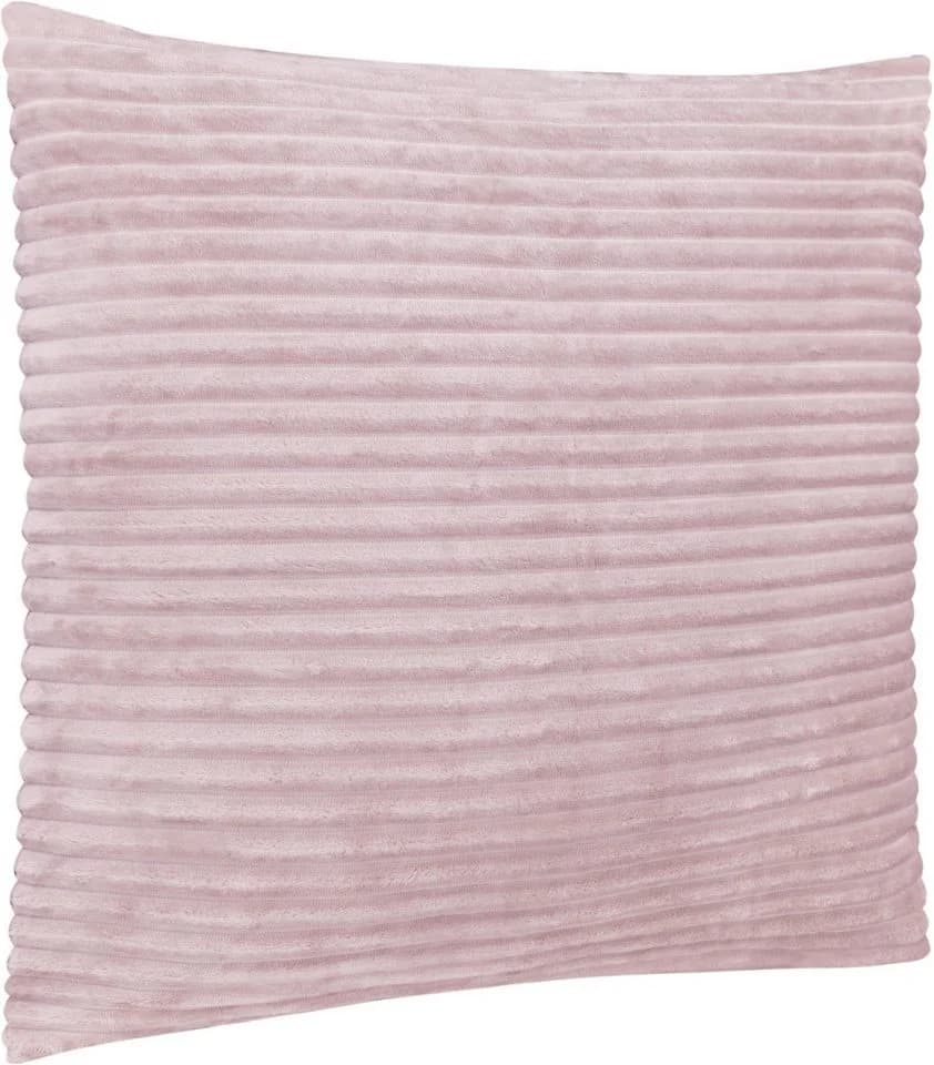 Aspero Kissenbezug 2-tlg. Streifen-Flanell 80x80 cm Rosa - Bild 5