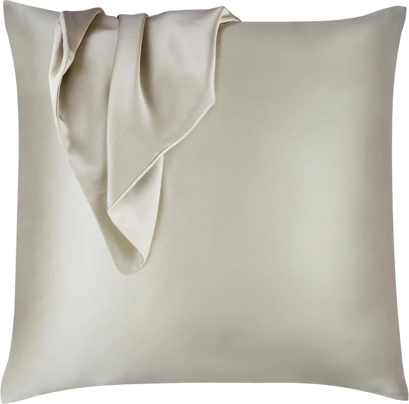 Aspero Seiden Kissenbezug 80x80 cm Enna Beige Haut- und haarschonend - Bild 2