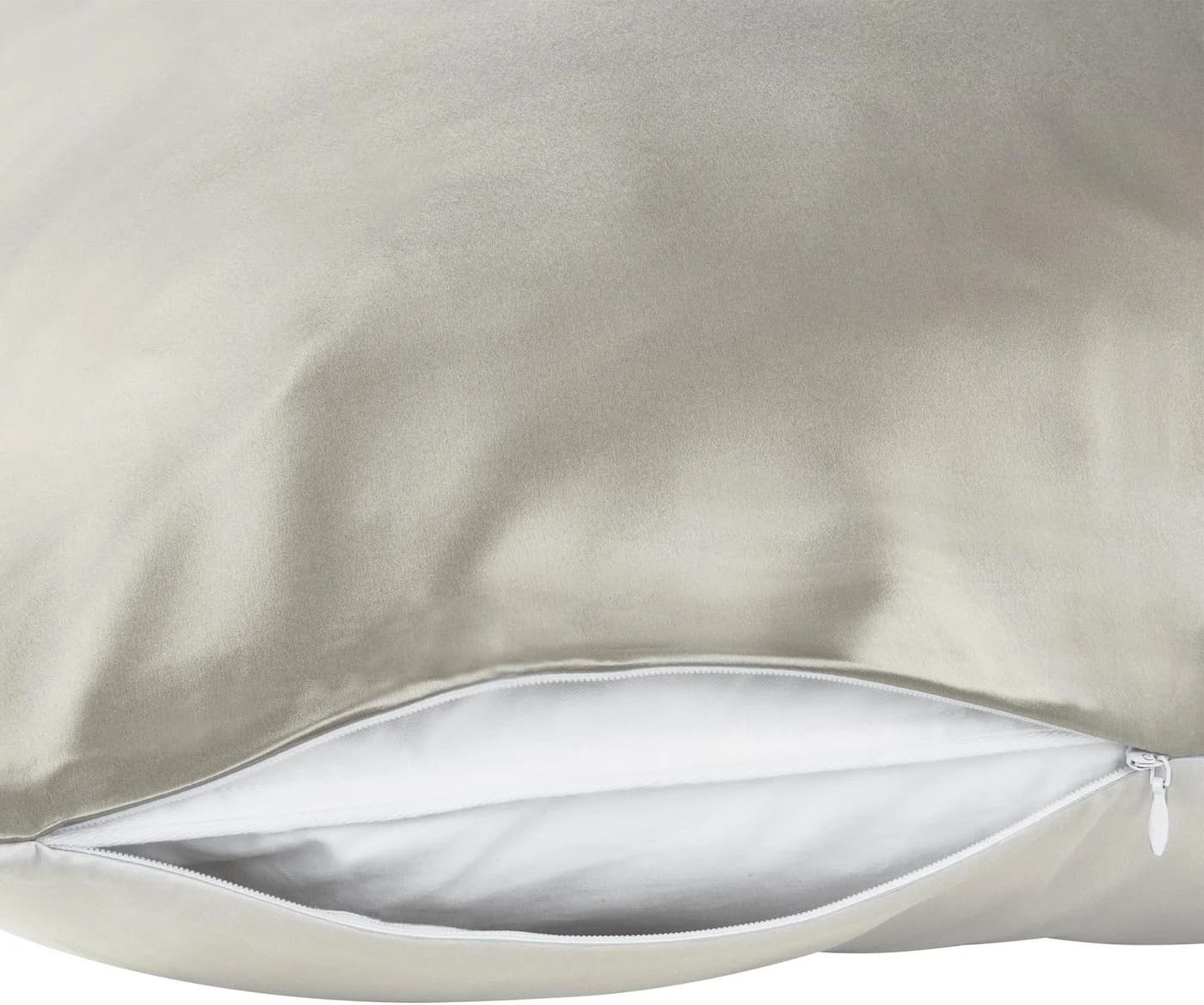 Aspero Seiden Kissenbezug 80x80 cm Enna Beige Haut- und haarschonend - Bild 4