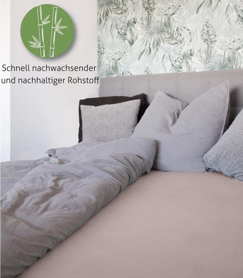 Aspero Spannbettlaken Bambus Rosa Interlock Rundum-Gummierung - Bild 5