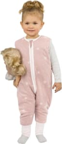 normani Babyschlafsack Nanao mit Füßen Rosa Bio-Baumwolle Bild 1