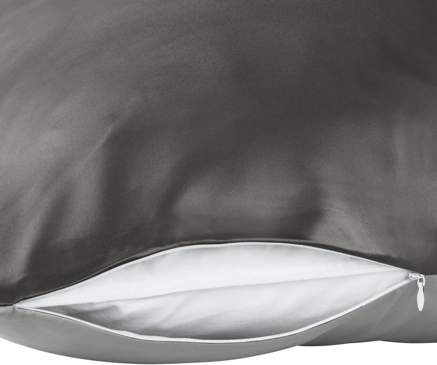 Aspero Satin Kissenbezug 40x80 cm Grau Haut- und Haarpflege - Bild 5