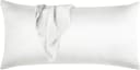 Aspero 2x Satin Kissenbezüge 40x80 cm Weiß Haut- und Haarpflege Bild 1