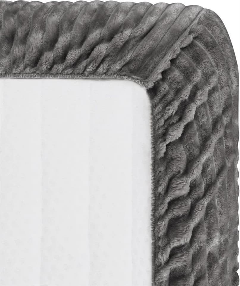 Aspero Spannbettlaken 2er Set Streifen-Flanell Grau - Bild 4