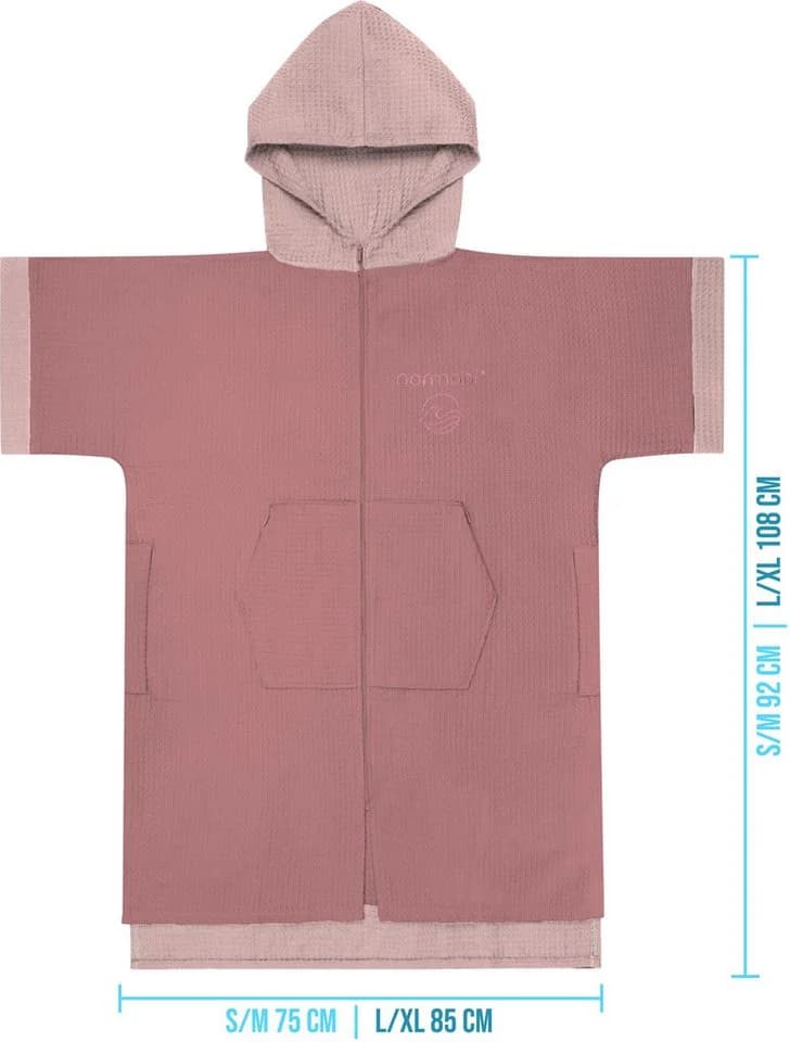 normani Badeponcho Niramey Langform Viskose Rosa - Bild 3