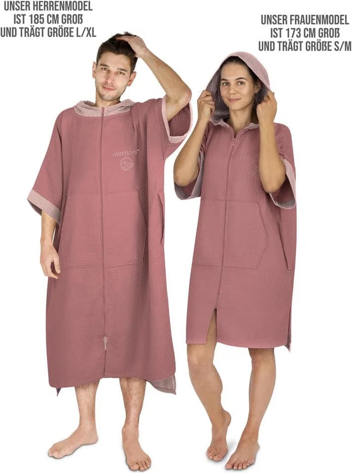 normani Badeponcho Niramey Langform Viskose Rosa - Bild 4