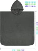 normani Kinder-Badeponcho Bio-Baumwolle Kapuze Schlupf Bild 3