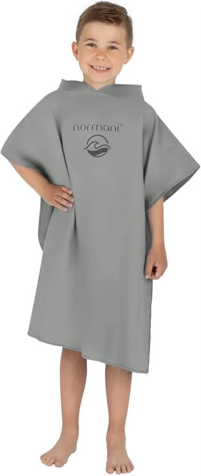 normani Badeponcho Polyester Kapuze Schlupf Strand-Poncho für Kinder von 2-13 Jahren - Bild 2