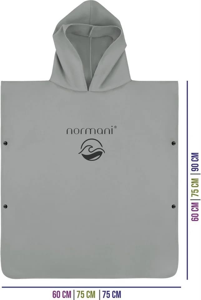 normani Badeponcho Polyester Kapuze Schlupf Strand-Poncho für Kinder von 2-13 Jahren - Bild 4
