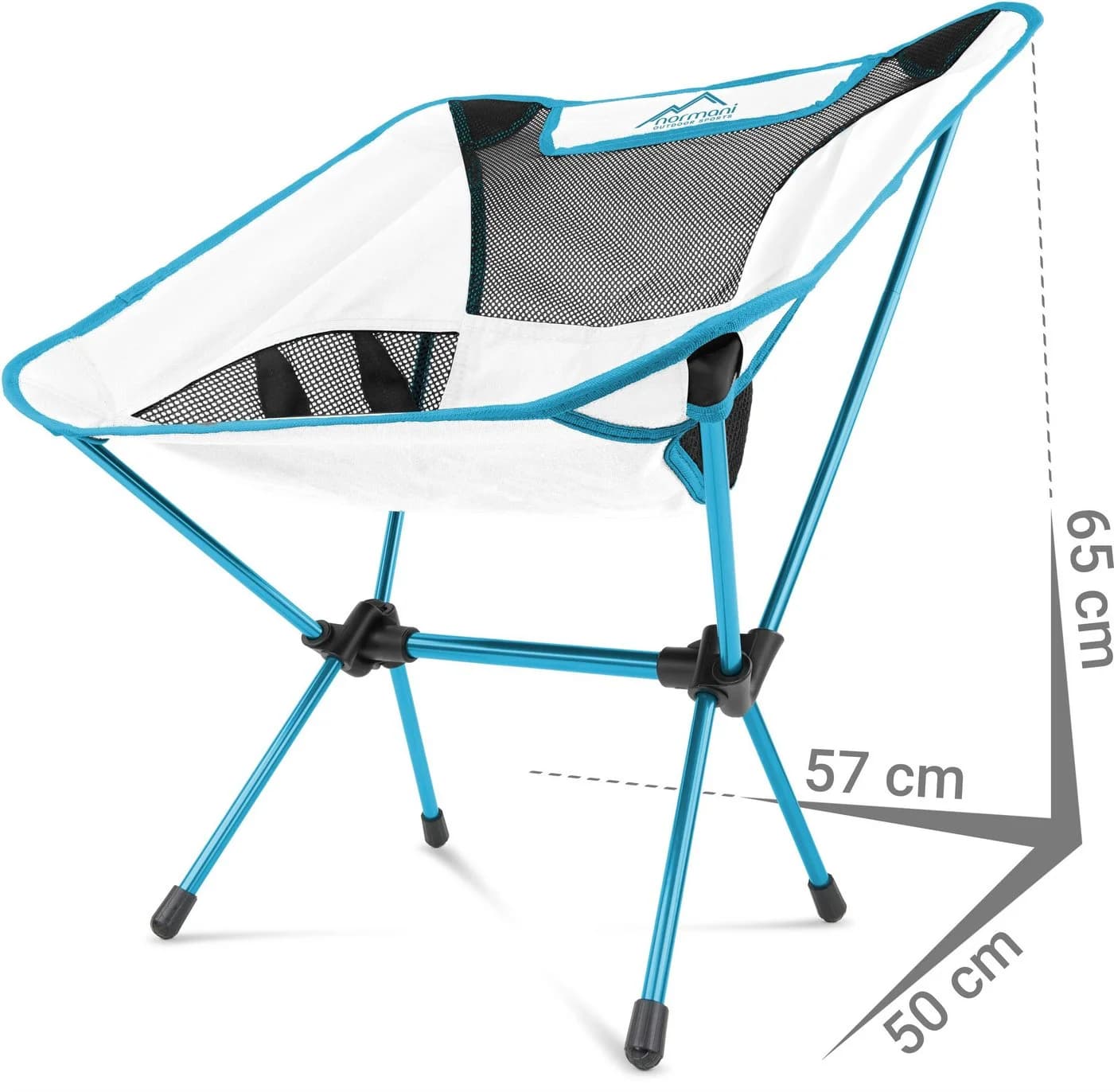 normani Campingstuhl Moak Ultraleicht Klappstuhl Aluminium Weiß - Bild 3