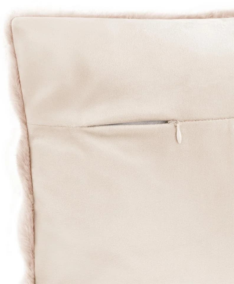 Aspero Kissenbezüge Fellimitat Beige 45x45 cm 2er Set - Bild 5