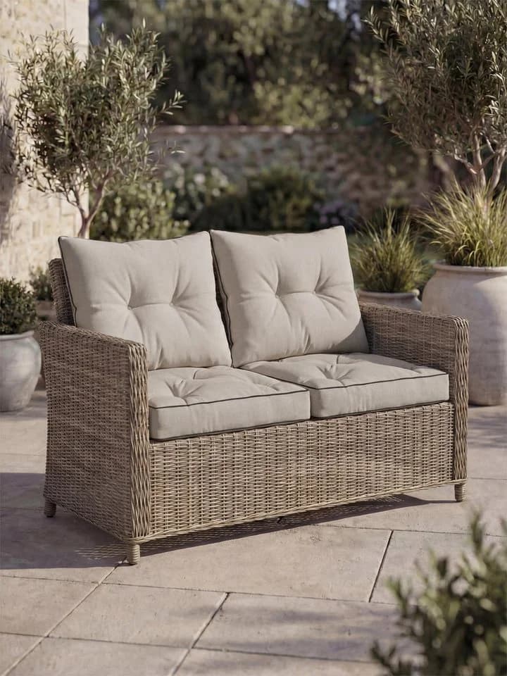 Aspero Sitzauflage Set Stuhl- und Rückenkissen Beige