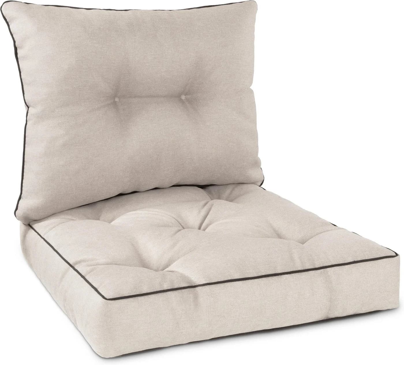 Aspero Sitzauflage Set Stuhl- und Rückenkissen Beige - Bild 2