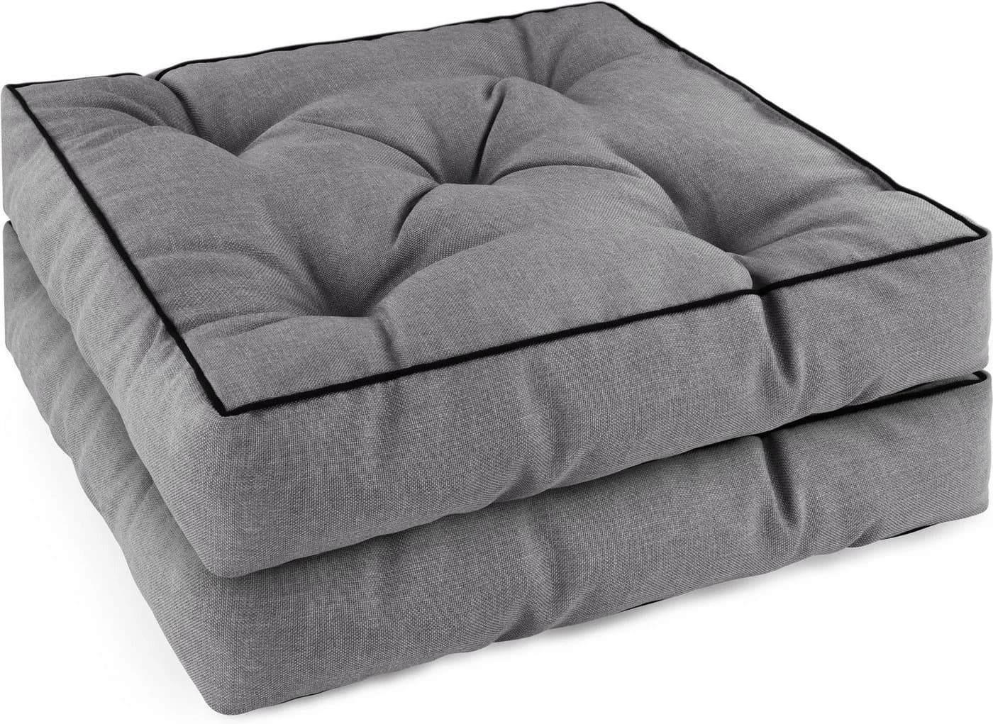 Aspero Murcia Sitzkissen 2er Set Grau Polyester Outdoor - Bild 2