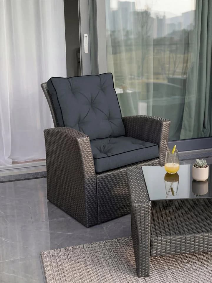 Aspero Sitzauflage 2 Stuhlkissen 50x50 cm Valletta Gepolstert Outdoor