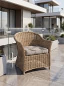 Aspero Sitzkissen 4er Set Beige Outdoor mit Tragegriff Bild 1