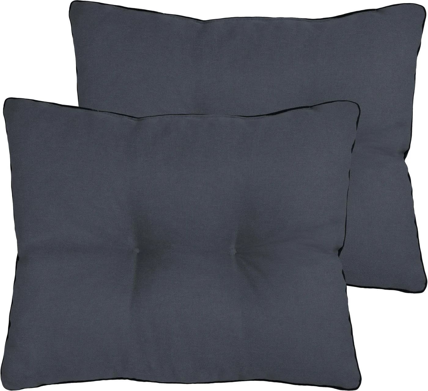 Aspero Rückenkissen 2er Set 40x50 cm Grau Polyester Outdoor - Bild 2