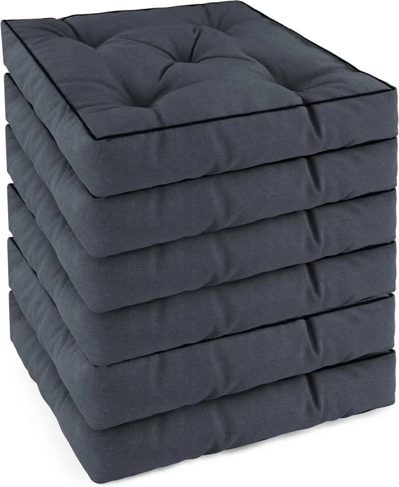 Aspero Stuhlkissen 6er Set Murcia Grau 45x45 cm - Bild 2