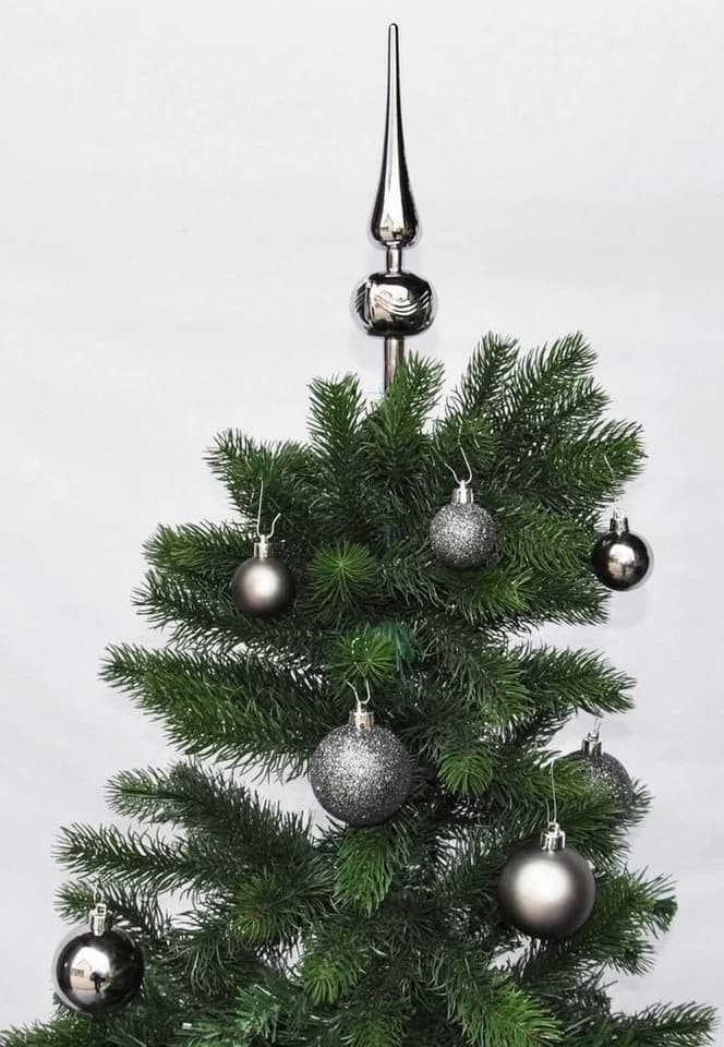 JACK Christbaumschmuck 47x Kunststoff Christbaumkugeln Ø 4+6cm mit Spitze+Haken