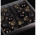 MAGIC by Inge Weihnachtsbaumkugeln 19 Stk Ebony Black mit Spitze Bild 1