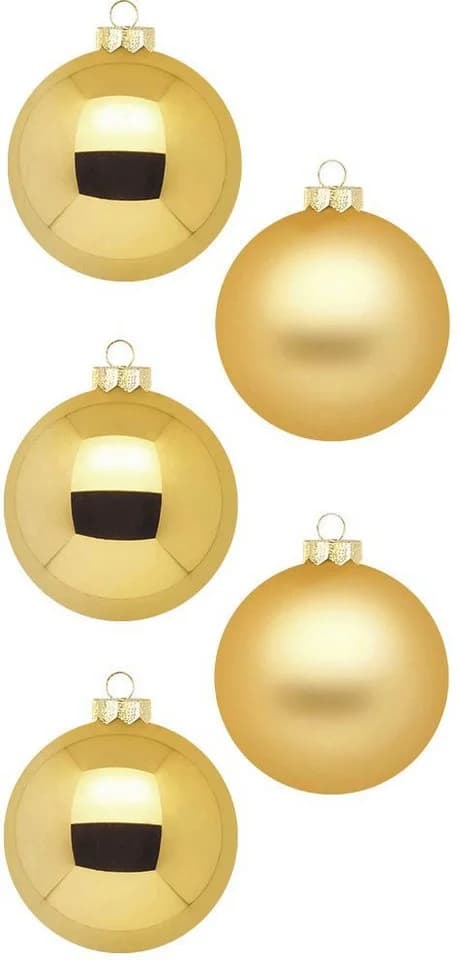 MAGIC by Inge Weihnachtsbaumkugel Inkagold, 45 Kugeln 4-6 cm, inkl. Spitze 28 cm