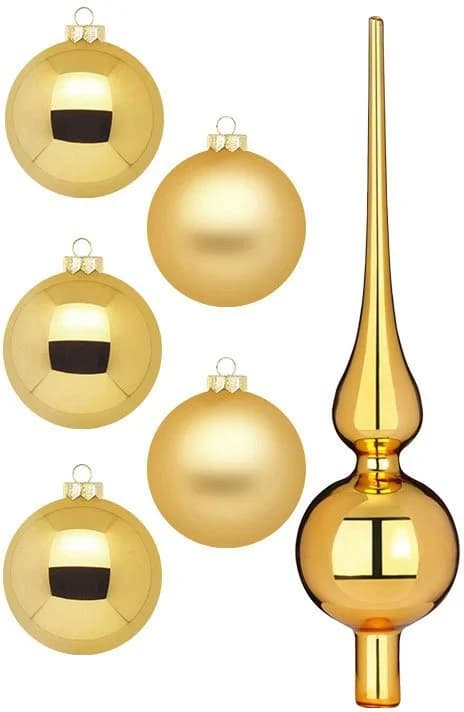 MAGIC by Inge Weihnachtsbaumkugel Inkagold, 45 Kugeln 4-6 cm, inkl. Spitze 28 cm - Bild 2