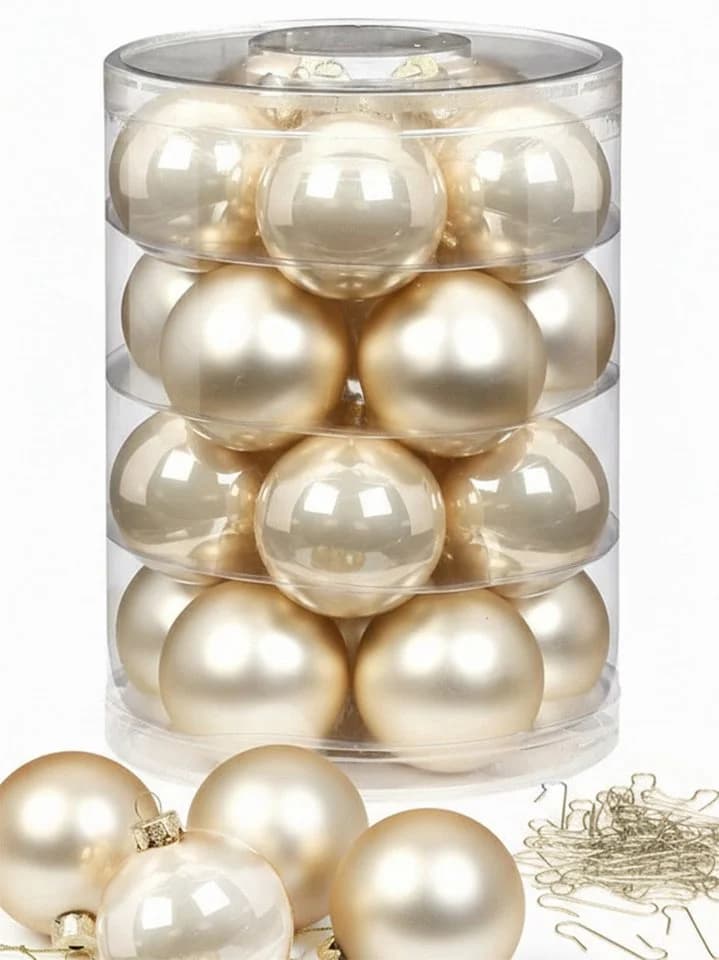 MAGIC by Inge Weihnachtsbaumkugel Champagne 20 Stk 6cm - Bild 2