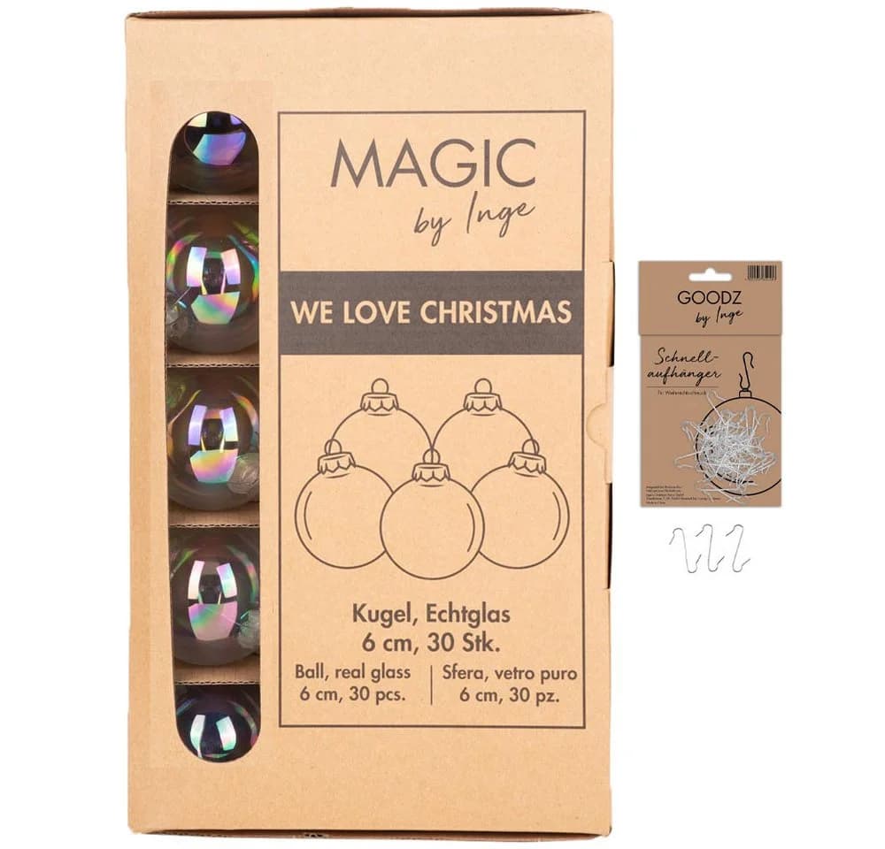 MAGIC by Inge Weihnachtsbaumkugel 30 Stk 6cm Dazzling Whisper - Bild 3