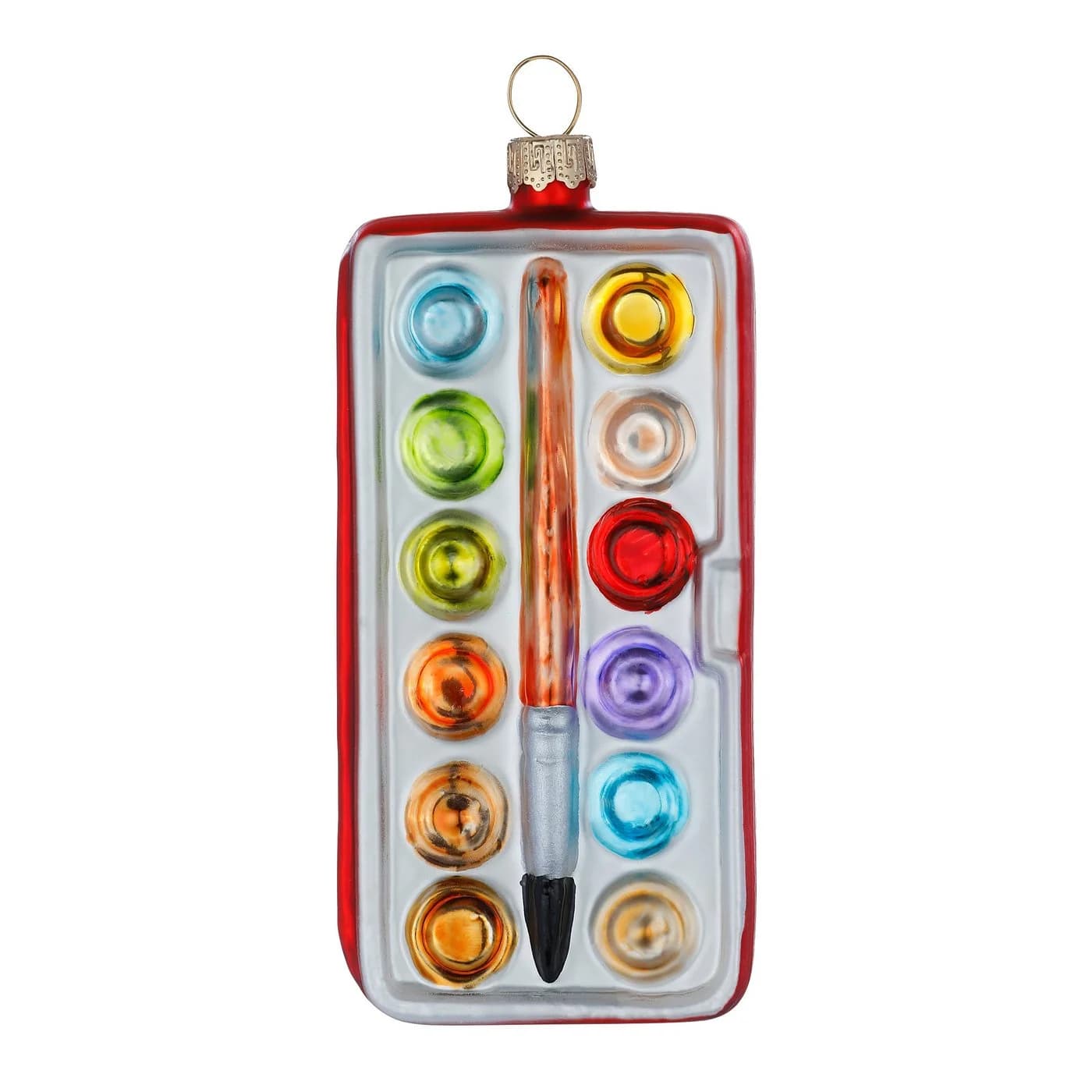 Holly & Jolly Christbaumschmuck Malkasten Glas Bunt