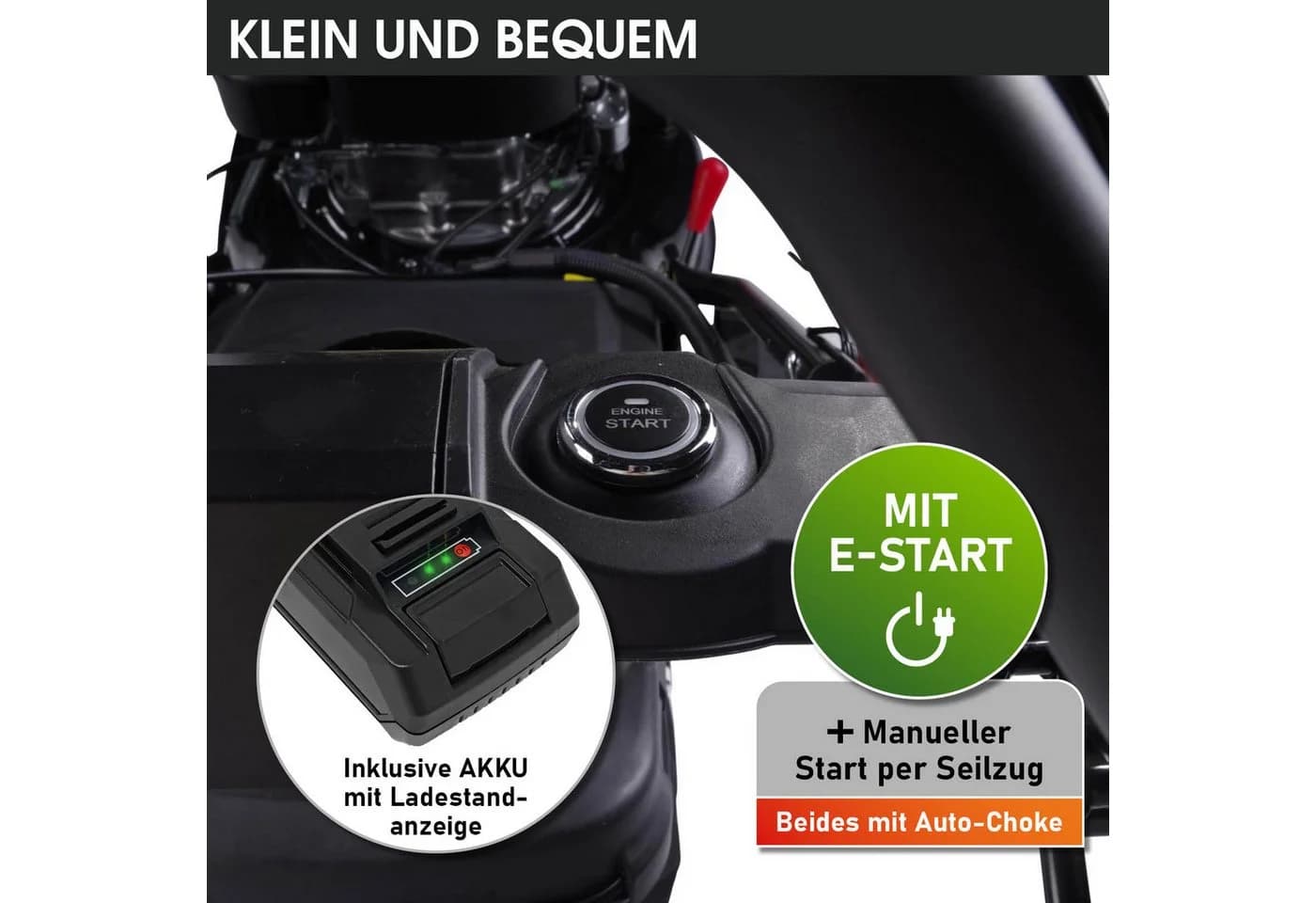 BRAST Benzinrasenmäher 41cm Schnittbreite 4-Takt Motor Elektrostart - Bild 3