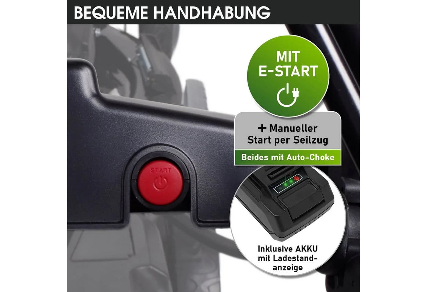 BRAST Benzinrasenmäher 3,5kW Elektrostart 46cm Schnittbreite - Bild 3