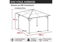 BRAST Pavillon Summerdream Aluminium 3x3m mit Moskitonetz und LED Bild 3