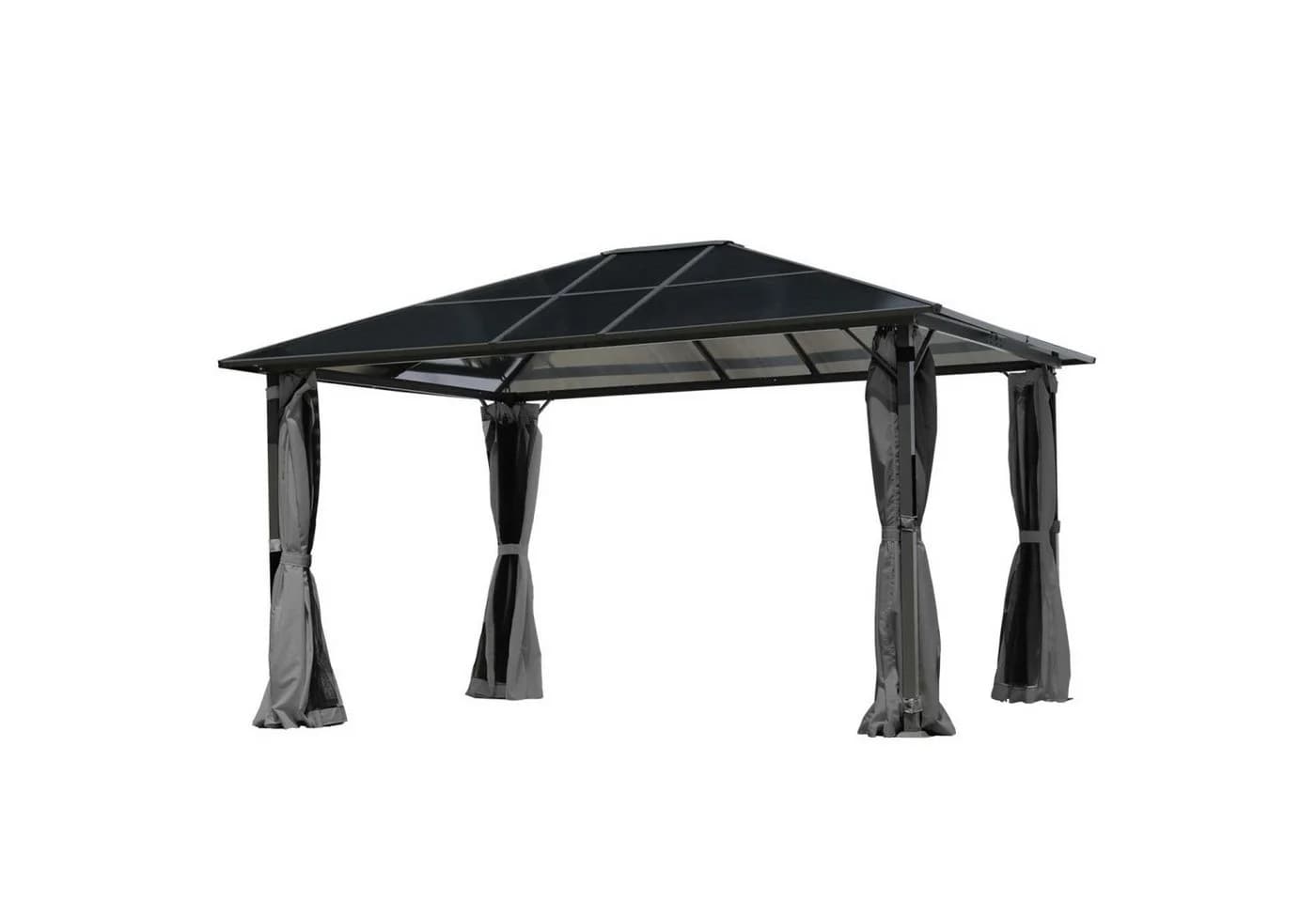 BRAST Pavillon Summerdream Aluminium Grau Anthrazit mit Moskitonetz - Bild 2