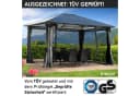 BRAST Premium Aluminium Gartenpavillon Grau mit Moskitonetz und LED Bild 4