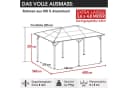 BRAST Pavillon Premium Aluminium Grau mit Moskitonetz und LED Bild 3