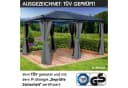 BRAST Pavillon Premium Aluminium Grau mit Moskitonetz und LED Bild 4