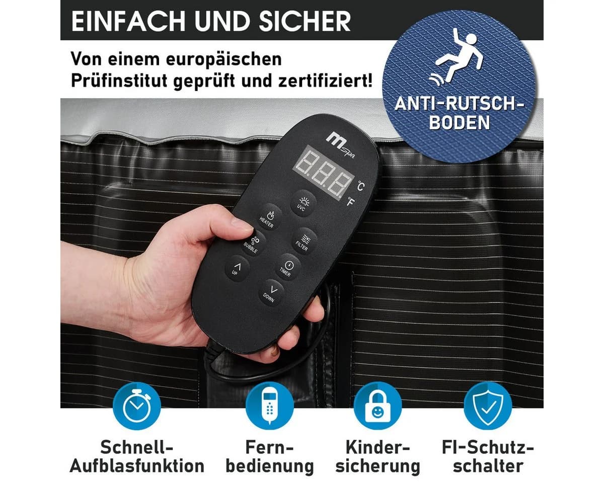 BRAST MSpa Starry COMFORT Aufblasbarer Whirlpool für 6 Personen mit LED - Bild 3