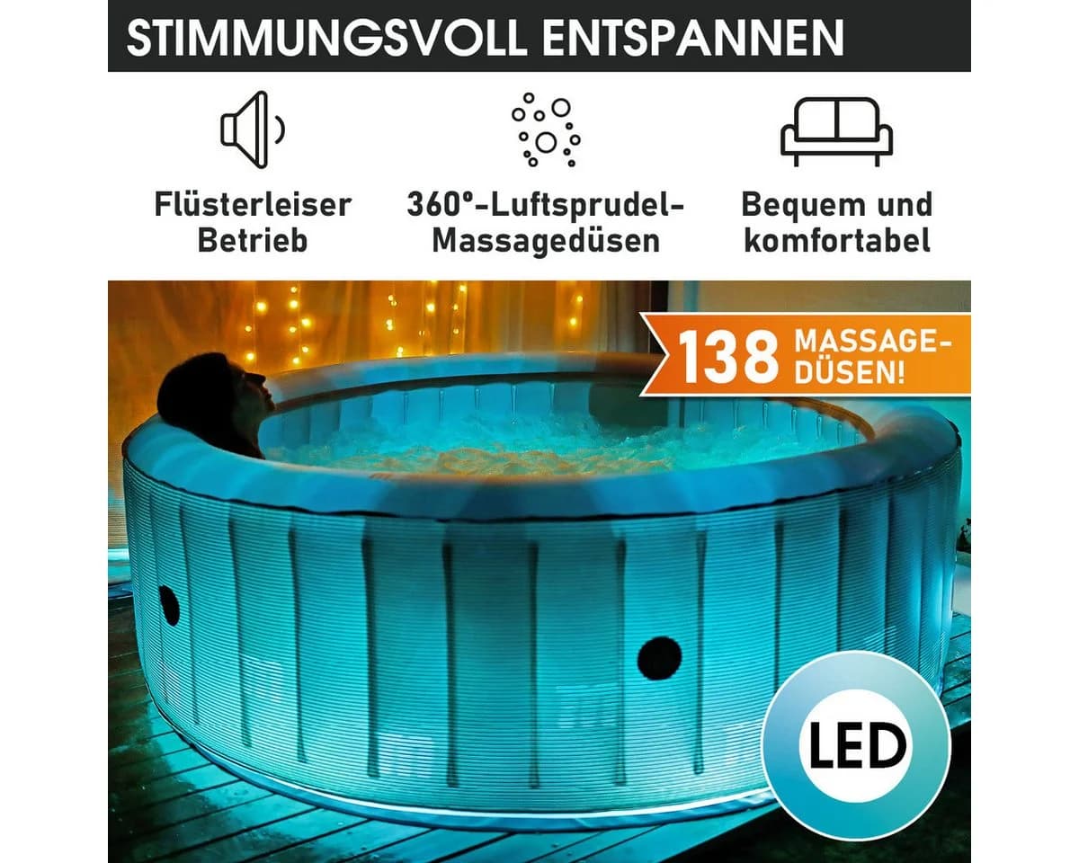 BRAST MSpa Starry COMFORT Aufblasbarer Whirlpool für 6 Personen mit LED - Bild 5